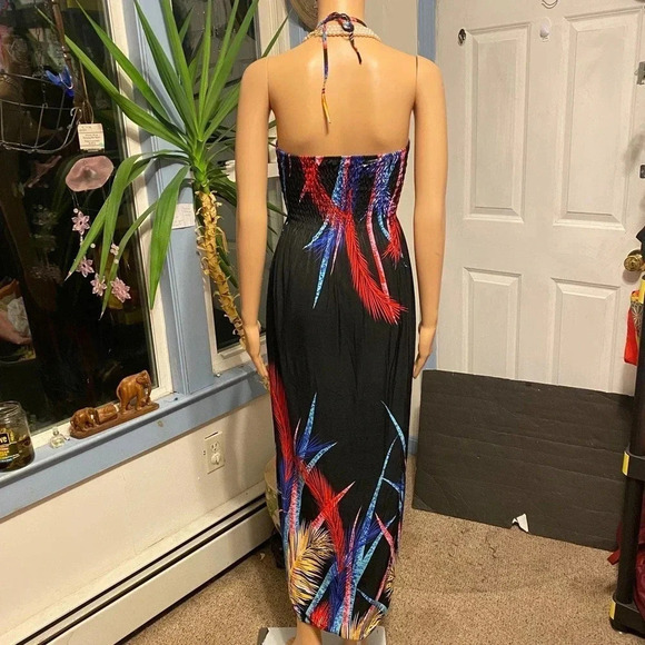 Romantic Sini Boho Artsy Y2K Strapless High low Maxi Dress Women Size L Stretch - Picture 7 of 7